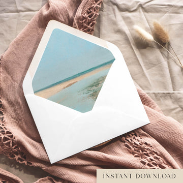 Beach Printable Envelope Liners