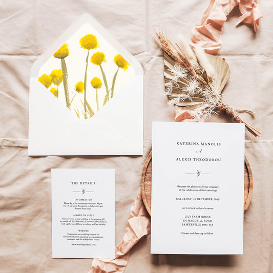 Billy Buttons Printable Envelope Liners