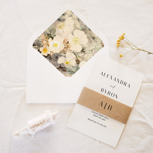 Brighton Invitation Belly Band Template