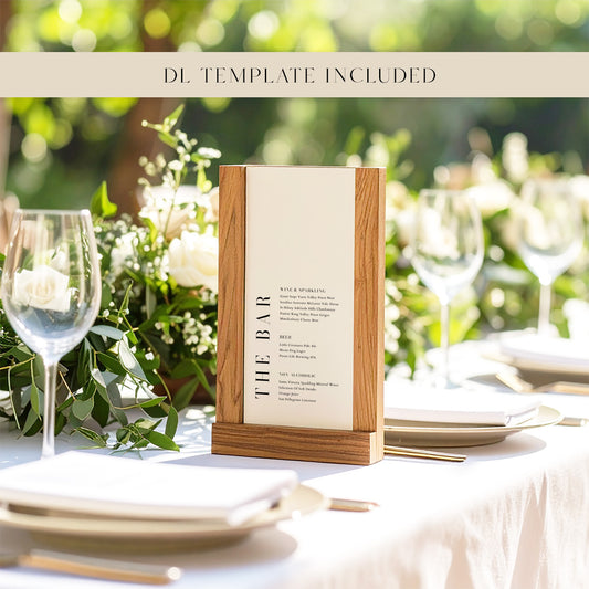 Brooklyn Bar Menu Sign Template