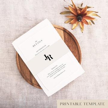 Brooklyn Invitation Belly Band Template