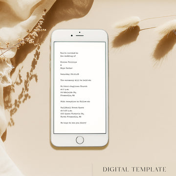 Chapter Digital Wedding Invitation Template