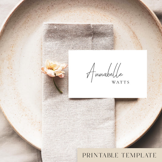 Claremont Place Cards Template