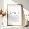Cove Wedding Favours Sign Template