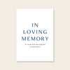 Cove In Loving Memory Sign Template