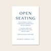 Cove Open Seating Sign Template