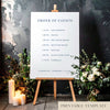 Cove Wedding Order of Events Sign Template