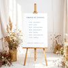 Cove Wedding Order of Events Sign Template