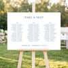 Cove Wedding Seating Chart Template (Long Tables) (Horizontal)