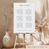 Cove Wedding Seating Chart Template (Long Tables)
