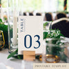 Cove Table Numbers Template