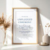 Cove Unplugged Ceremony Sign Template