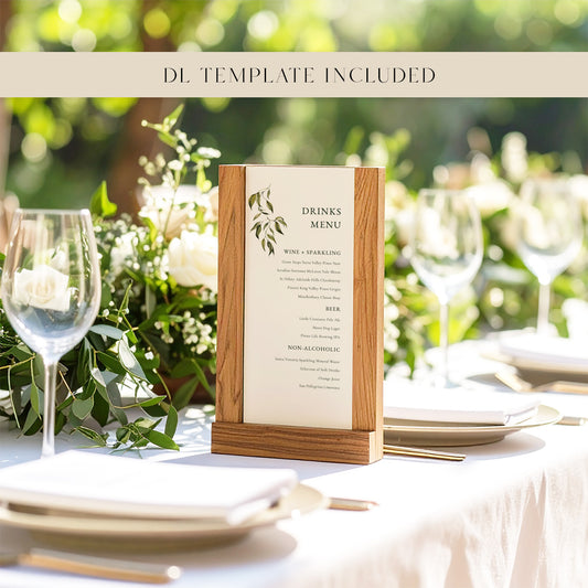 Evergreen Bar Menu Sign Template