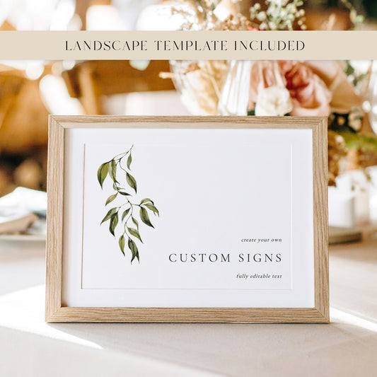 Evergreen Custom Sign Template