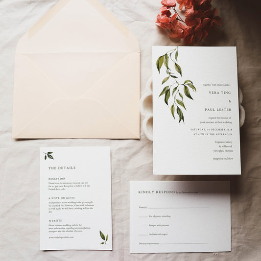 Evergreen Wedding Invitation Template