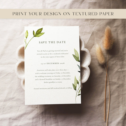 Evergreen Save The Date Template