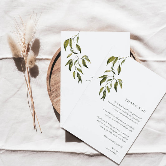 Evergreen Thank You Card Template