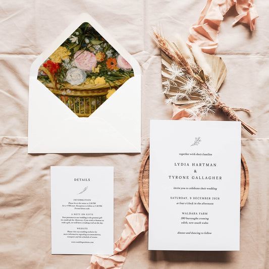 Flowers In A Basket Printable Envelope Liners