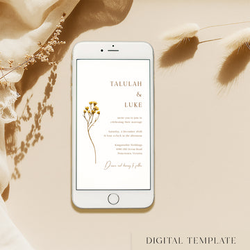 Goldfields Digital Wedding Invitation Template