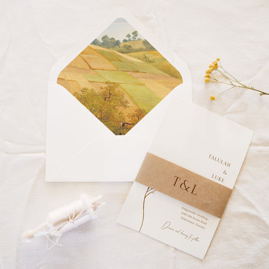 Goldfields Invitation Belly Band Template