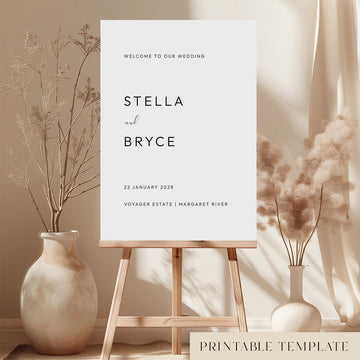 Harbour Wedding Welcome Sign Template