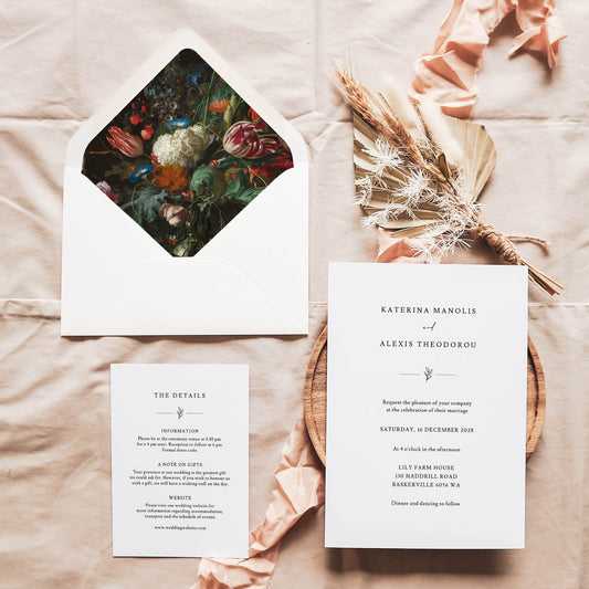 Heem's Flowers Printable Envelope Liners