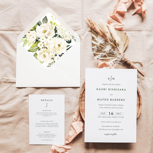 Jardin Printable Envelope Liners