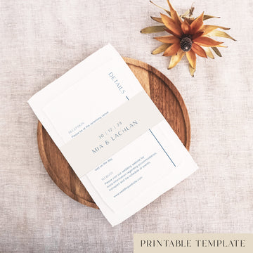 Laguna Invitation Belly Band Template