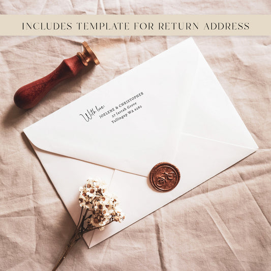 Lavande Invitation Envelope Address Template