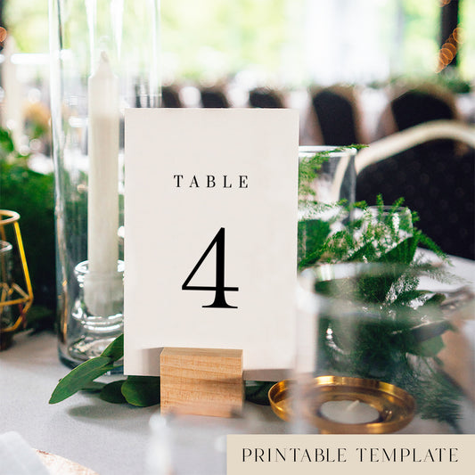 Lumen Table Numbers Template