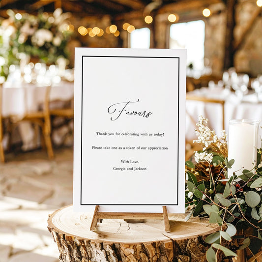 Maison Wedding Favours Sign Template