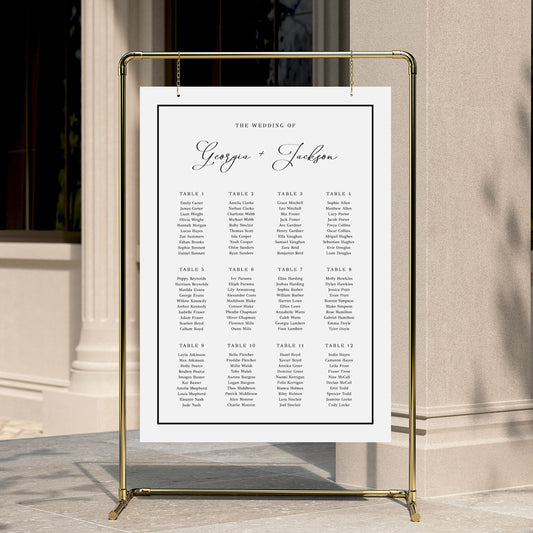 Maison Wedding Seating Chart Template (Round Tables)