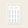 Maison Wedding Seating Chart Template (Round Tables)