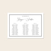 Maison Wedding Seating Chart Template (Long Tables) (Horizontal)