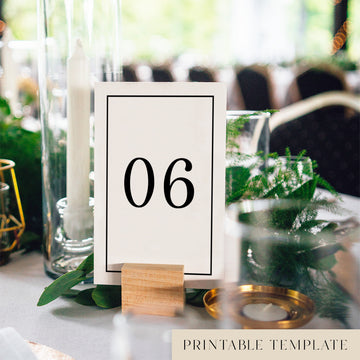 Maison Table Numbers Template