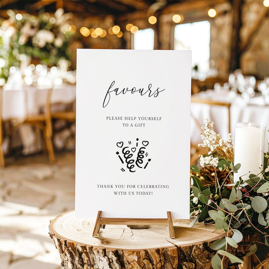 Marais Wedding Favours Sign Template