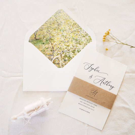 Marais Invitation Belly Band Template