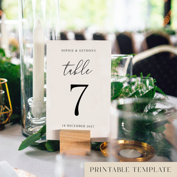 Marais Table Numbers Template