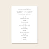 Lumen Wedding Order of Events Sign Template