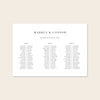 Lumen Wedding Seating Chart Template (Long Tables) (Horizontal)