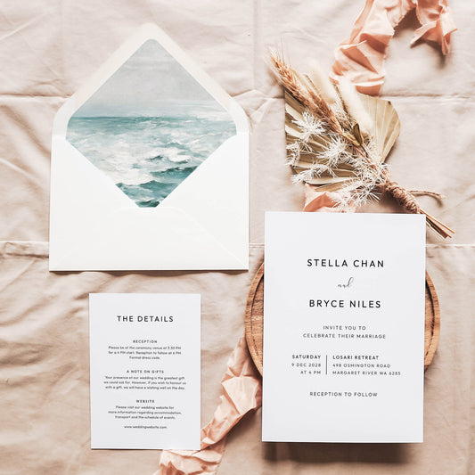 Ocean Printable Envelope Liners