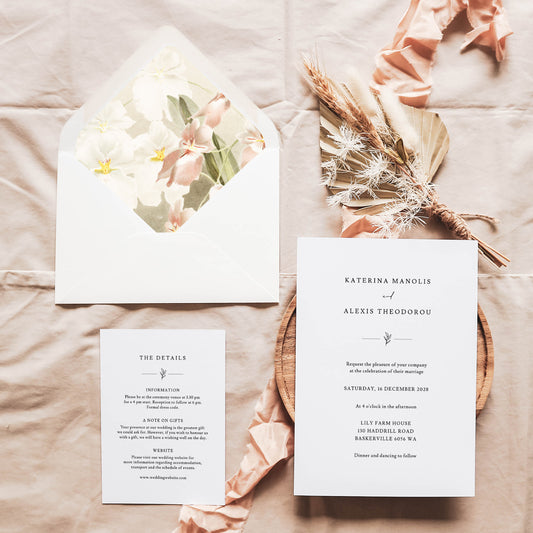 Orchids Printable Envelope Liners