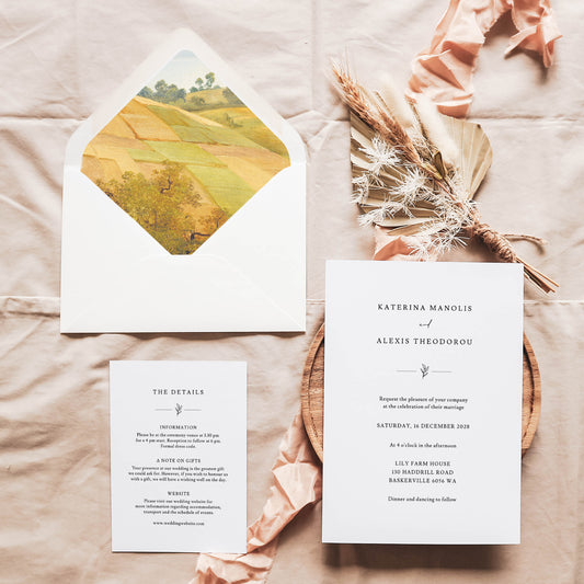 Pastoral Printable Envelope Liners