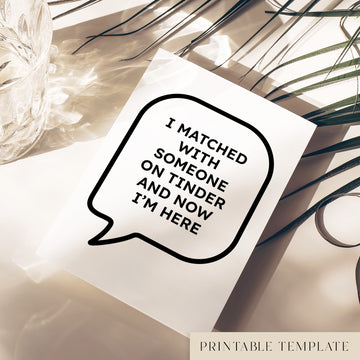 Funny Wedding Photo Booth Quote Props Template