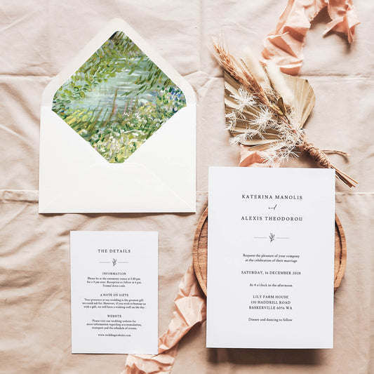 River Bank Printable Envelope Liners