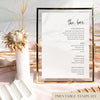 Framed bar menu template with decorative elements on a light background