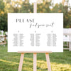 Brighton Wedding Seating Chart Template (Long Tables) (Horizontal)