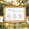 Brighton Wedding Seating Chart Template (Long Tables) (Horizontal)