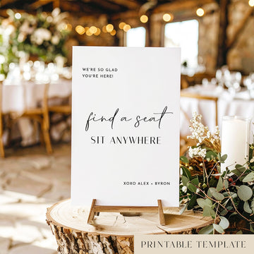 Brighton Open Seating Sign Template