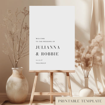 Brooklyn Wedding Welcome Sign Template